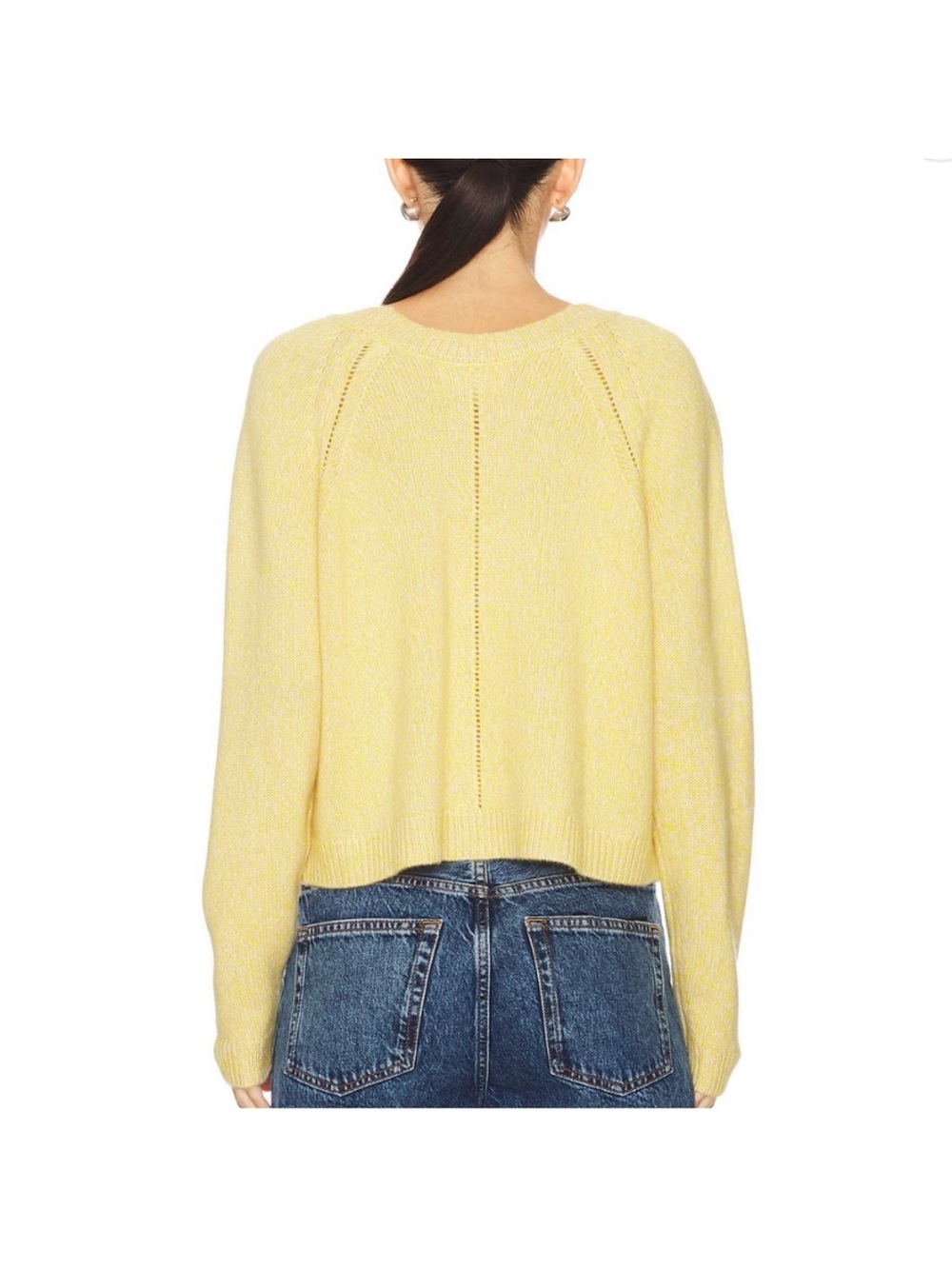 Ba&sh Carila Yellow Cashmere Cardigan, size Small - Picture 9 of 12